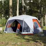 Tenda Famiglia LED 10 Persone Grigio/Arancione Rilascio Rapido