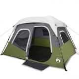 Tenda Famiglia con LED 6 Persone Verde Chiaro Rilascio Rapido