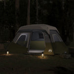 Tenda Famiglia con LED 6 Persone Verde Chiaro Rilascio Rapido