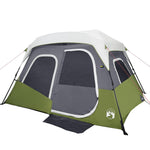 Tenda Famiglia con LED 6 Persone Verde Chiaro Rilascio Rapido