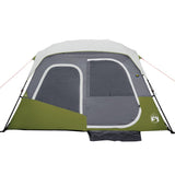 Tenda Famiglia con LED 6 Persone Verde Chiaro Rilascio Rapido