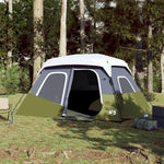 Tenda Famiglia con LED 6 Persone Verde Chiaro Rilascio Rapido