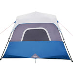 Tenda Famiglia con LED 6 Persone Blu Chiaro a Rilascio Rapido