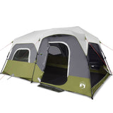 Tenda Famiglia con LED 9 Persone Verde Chiaro Rilascio Rapido