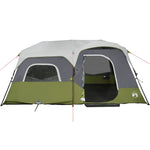 Tenda Famiglia con LED 9 Persone Verde Chiaro Rilascio Rapido