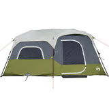 Tenda Famiglia con LED 9 Persone Verde Chiaro Rilascio Rapido