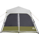 Tenda Famiglia con LED 9 Persone Verde Chiaro Rilascio Rapido