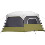 Tenda Famiglia con LED 9 Persone Verde Chiaro Rilascio Rapido