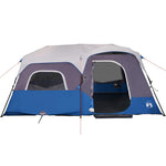 Tenda Famiglia con LED 9 Persone Blu Chiaro a Rilascio Rapido