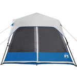 Tenda Famiglia con LED 9 Persone Blu Chiaro a Rilascio Rapido