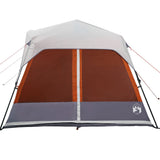 Tenda Famiglia LED 9 Persone Grigio/Arancione Rilascio Rapido