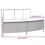 Panche Vasca Idromassaggio con Cuscini 2pz in Polyrattan Nero