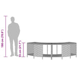 Scaffali Portaoggetti Vasca Idromassaggio 2pz Polyrattan Nero