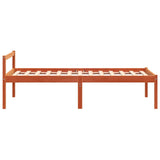 Letto per Anziani Marrone Cera 75x190 cm Legno Massello di Pino