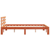 Letto senza Materasso Marrone Cera 120x190 cm in Legno di Pino