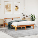 Letto senza Materasso Marrone Cera 120x190 cm in Legno di Pino