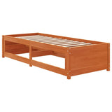 Dormeuse senza Materasso Marrone Cera 80x200 cm Legno di Pino