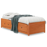Dormeuse senza Materasso Marrone Cera 75x190 cm Legno di Pino