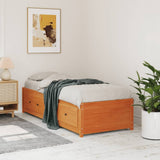 Dormeuse senza Materasso Marrone Cera 75x190 cm Legno di Pino
