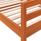 Letto senza Materasso Marrone Cera 75x190 cm in Legno di Pino