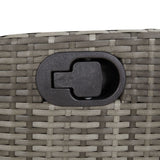 Set da Bistrò 3 pz con Cuscini Grigio in Polyrattan