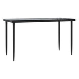 Set da Pranzo da Giardino 5 pz con Cuscini in Polyrattan Grigio