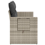 Divano da Giardino con Cuscini 2 Posti Grigio Chiaro Polyrattan