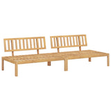 Divani Centrali da Giardino Pallet 2pz Legno Massello di Acacia