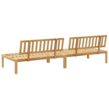 Divani Centrali da Giardino Pallet 2pz Legno Massello di Acacia