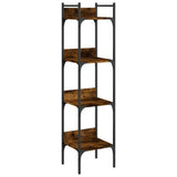 Libreria 4 Ripiani Rovere Fumo 35x30x138,5 cm Legno truciolato