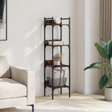 Libreria 4 Ripiani Rovere Fumo 35x30x138,5 cm Legno truciolato