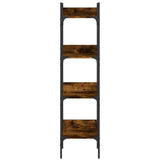 Libreria 4 Ripiani Rovere Fumo 35x30x138,5 cm Legno truciolato