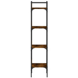 Libreria 4 Ripiani Rovere Fumo 35x30x138,5 cm Legno truciolato