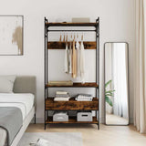 Armadio Cassetti Rovere Fumo 89x39x184,5 cm Legno truciolato