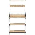 Scaffale Cucina Ganci 4 Ripiani Rovere Sonoma Legno truciolato