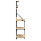 Scaffale Cucina Ganci 4 Ripiani Rovere Sonoma Legno truciolato