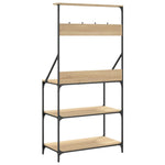 Scaffale Cucina Ganci 4 Ripiani Rovere Sonoma Legno truciolato