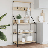 Scaffale Cucina Ganci 4 Ripiani Rovere Sonoma Legno truciolato