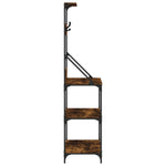 Scaffale Cucina Ganci 4 Ripiani Rovere Fumo Legno truciolato