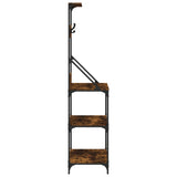 Scaffale Cucina Ganci 4 Ripiani Rovere Fumo Legno truciolato