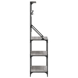 Scaffale Cucina Ganci 4 Ripiani Grigio Sonoma Legno truciolato