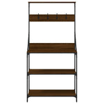 Scaffale Cucina Ganci 4Ripiani Rovere Marrone Legno truciolato