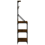 Scaffale Cucina Ganci 4Ripiani Rovere Marrone Legno truciolato