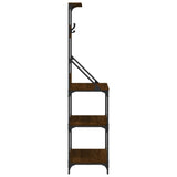 Scaffale Cucina Ganci 4Ripiani Rovere Marrone Legno truciolato