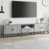 Mobile TV Cassetto Grigio Sonoma 200x25x44 cm Legno truciolato
