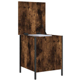 Panca Portaoggetti Rovere Fumo 40x42,5x50 cm Legno truciolato