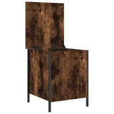 Panca Portaoggetti Rovere Fumo 40x42,5x50 cm Legno truciolato