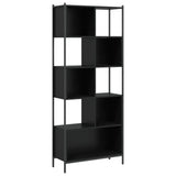 Libreria Nera 72x28x172 cm in Legno truciolato