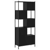 Libreria Nera 72x28x172 cm in Legno truciolato
