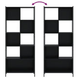 Libreria Nera 72x28x172 cm in Legno truciolato